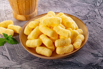 Golden crispy sweet corn sticks