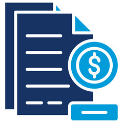 Tax Flat Blue Icon