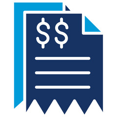 Receipt Flat Blue Icon