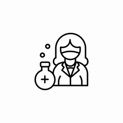 scientist flask research icon sign vector