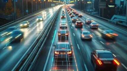 On a busy highway a cryptopowered car expertly maneuvers through traffic its sensors and algorithms working together to anticipate the movements of other autonomous vehicles.
