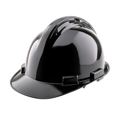 Fototapeta premium Black hard hat safety equipment head protection construction worker industry
