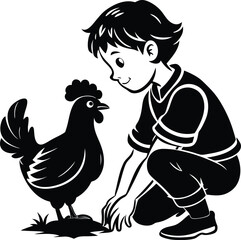 A diverse collection of stylized chicken illustrations