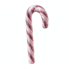 Festive Candy Cane on a Turquoise Transparent background - Christmas Sweet Treat