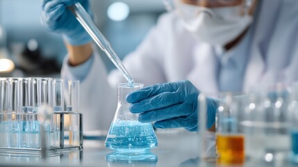 Fototapeta premium scientist in laboratory
