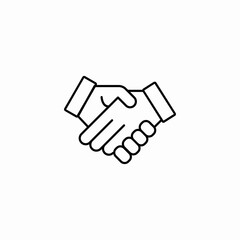handshake deal agreement icon sign vector