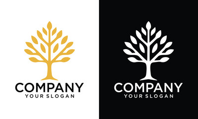 Creative Abstract tree company logo template