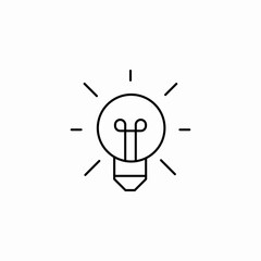 lightbulb on innovation icon sign vector