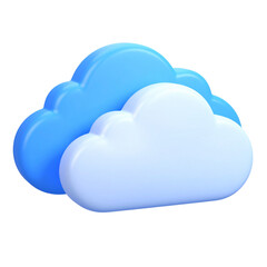 Cloud 3d render icon illustration 