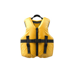 Bright Yellow Life Jacket with Adjustable Straps for Safety and Protection While Boating, Swimming, or Engaging in Water Activities