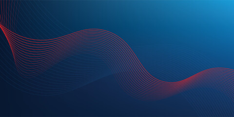 Futuristic technology background.Blue line wave light screen abstract illustration.