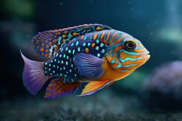 Colorful fish swimming gracefully in a vibrant underwater habitat during daylight hours
