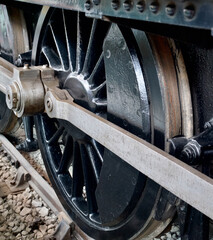 old steam locomotive wheels