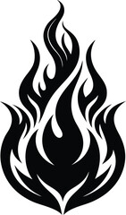 Black flame tattoo and pattern with PNG, JPEG