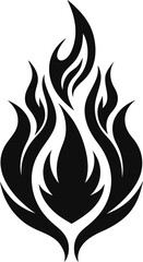 Black flame tattoo and pattern with PNG, JPEG