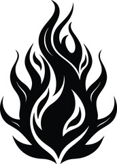 Black flame tattoo and pattern with PNG, JPEG
