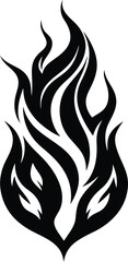 Black flame tattoo and pattern with PNG, JPEG