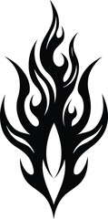 Black flame tattoo and pattern with PNG, JPEG