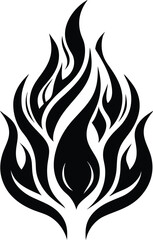 Black flame tattoo and pattern with PNG, JPEG