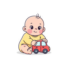 Naklejka premium cute baby icon very cool design