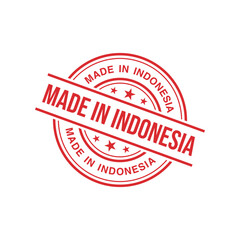Made in Indonesia Rubber Stamp Vector Template