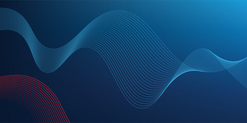 Futuristic technology background.Blue line wave light screen abstract illustration.