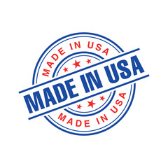 Made in USA Rubber Stamp Vector Template