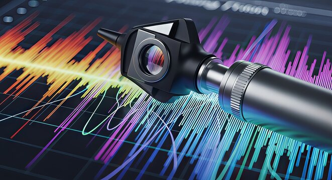 MedTech and the Future of Health Innovation. Medical device overlaid on a digital sound wave graph.
