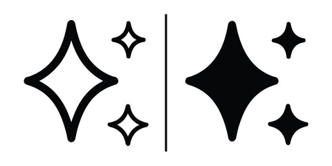 Sparkling Emblems of Radiance: A simple composition featuring radiant diamond-shaped glyphs against a sleek black and clean canvas. 