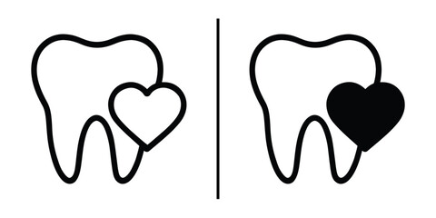Healthy Smile, Heartfelt Care: A conceptual representation of dental health, depicting a tooth embraced by a heart, symbolizes the love for oral care and its profound impact. 