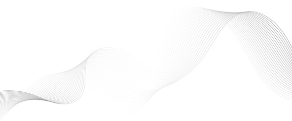 Vector stylized wave technology concept lines abstract background with flowing.