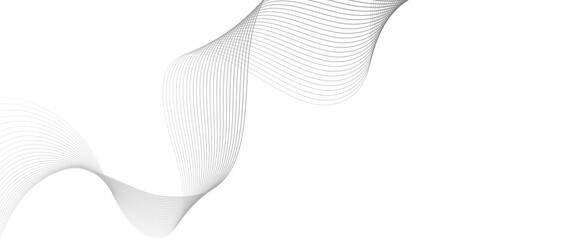 Vector technology abstract wave lines with flowing background