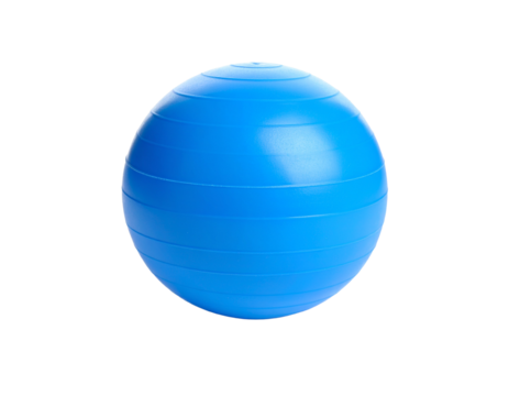Bright blue stress ball, isolated on white.