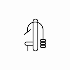 adjustable weight bench icon sign vector
