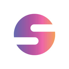 S Icon Design with CMYK Colors and for Adobe