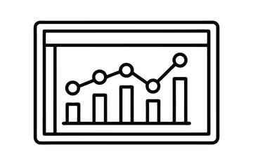 Fototapeta premium Analyzing Growth Trends Data Visualization and Chart Interpretation