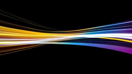 Vibrant light streaks convey dynamic energy and forward motion