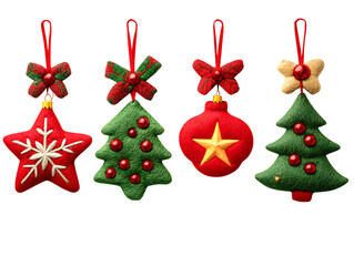 Christmas Felt Garland on Transparent png