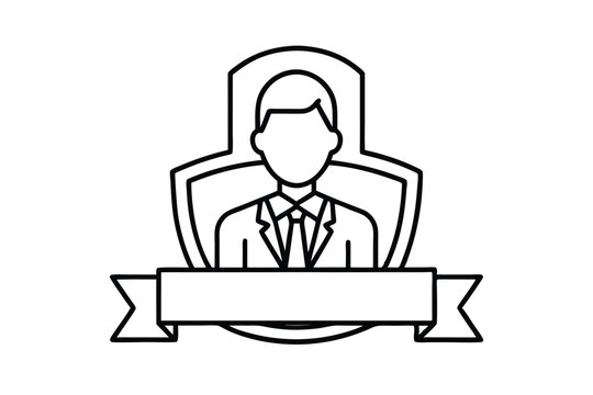 Professional Achievement Emblem  A Customizable Award Badge Design