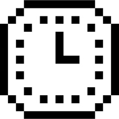 Pixel Art Clock Icon – Retro Time Symbol for Games and UI
