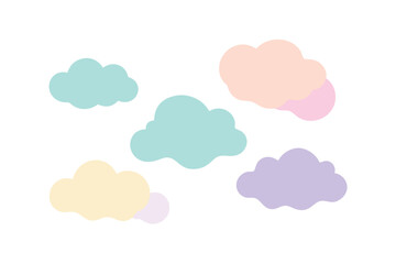 Pastel Clouds A Dreamy Illustration of Soft, Fluffy Cloudscapes