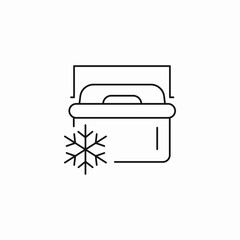 cooler ice box icon sign vector
