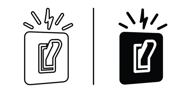 Electricity Switch Illustration: A minimalist illustration depicts an electrical switch, showcasing the concept of on/off or power control.