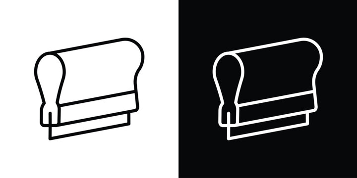 Print screen icon in thin stroke and flat style.