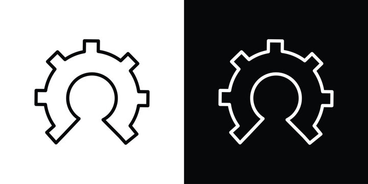 Open source icon in thin stroke and flat style.