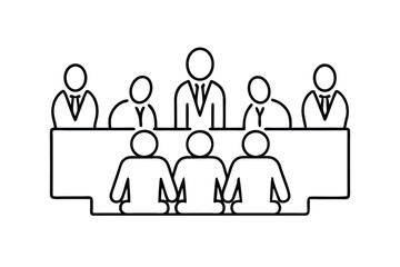 Business Meeting Collaboration, Strategy, and Team Effort Illustration