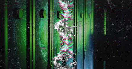 Processing scientific data, DNA strand and binary coding in image