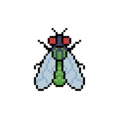 Fototapeta premium fly insect icon pixel art