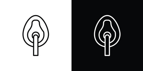 Anesthesia icon in thin stroke and flat style.