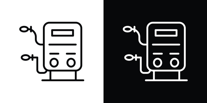 Dialysis icon in thin stroke and flat style.